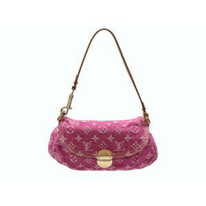 Louis Vuitton Pleaty one shoulder bag Monogram denim pink